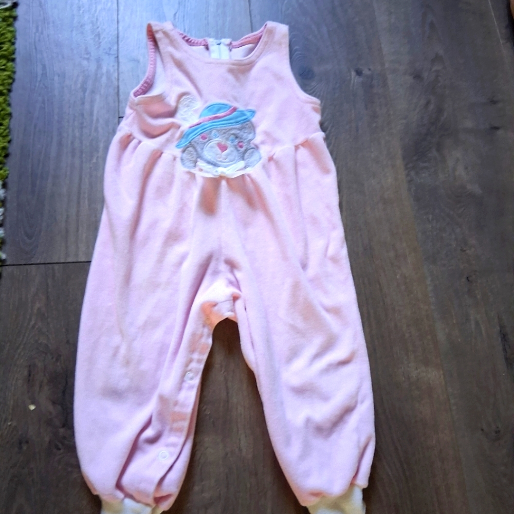 80s pink velvet jumpsuit